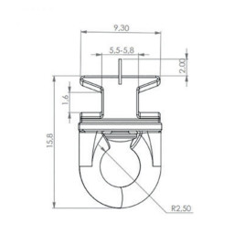 Лента с вращающимися бегунками для шины 6 мм (расстояние между бегунками 80 мм)
