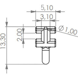 Шнур с бегунками для шины 4 мм SP25 (расстояние между бегунками 80 мм)